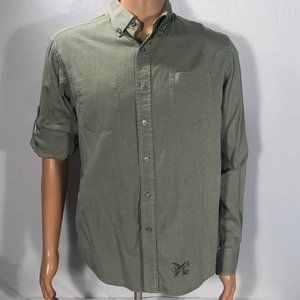 Artful Dodger green oxford shirt with rollup sleeves Large